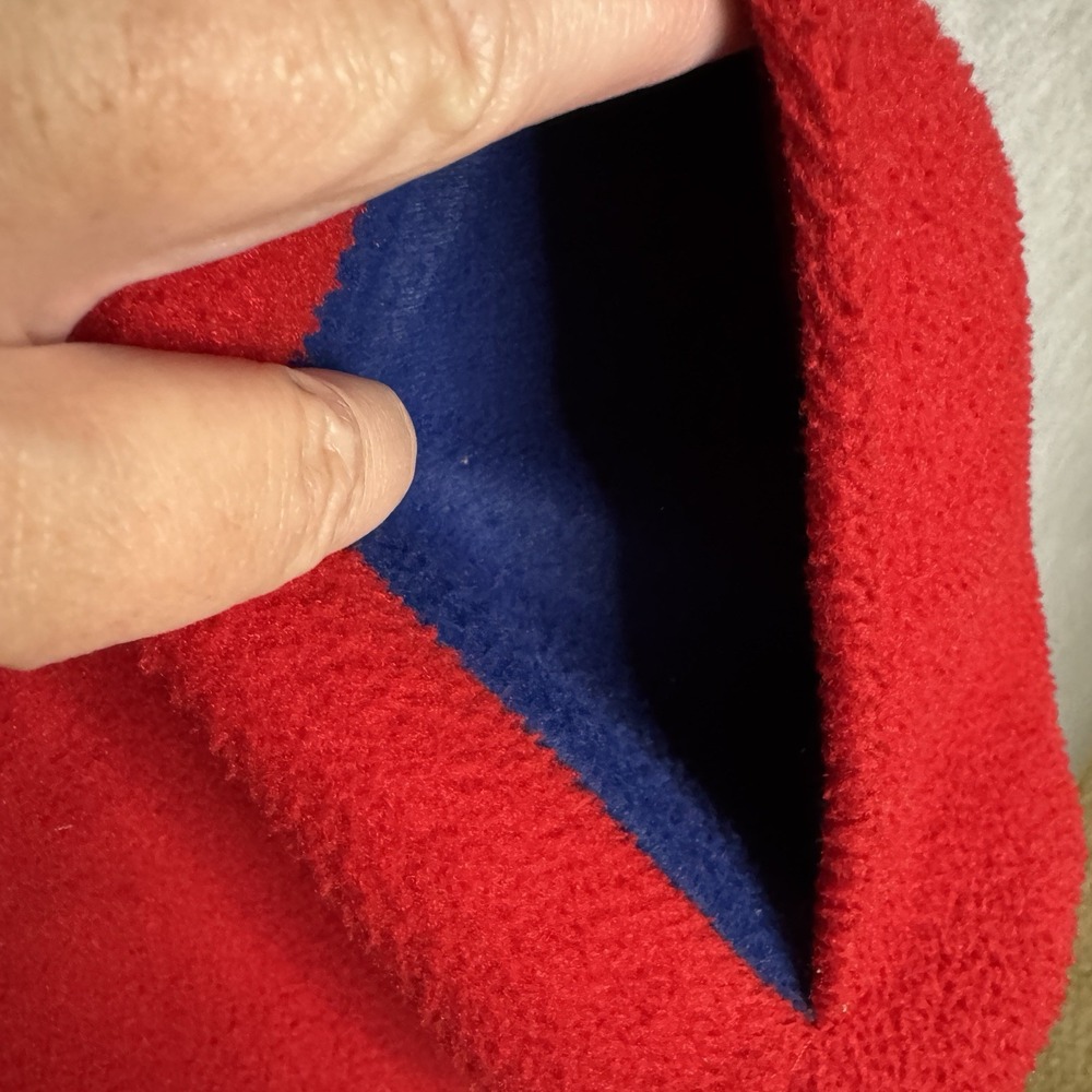 Vintage 90s LL Bean Outdoors Mens Size XL Tall‎ Full Zip Fleece Vest Jacket Red - Picture 6 of 6